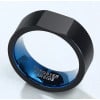 Men's Tungsten Carbon Fiber Inlay Wedding Band Ring 