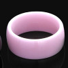 Pink Ceramic Polished Dome Band Ring