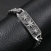 Men's Cross Shield Stainless Steel Chain Bracelet