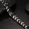 Bracciale da uomo in acciaio nero opaco con amorevole cuore magnetico