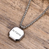 Colgante personalizado para hombre, placa de acero, collar onxy negro, personalizado