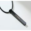 Pendentif personnalise homme collier Acier barre noir personnaliser