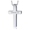 Colgante de hombre personalizado Cruz de acero para grabar personalizar