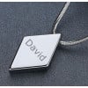 Colgante de tungsteno personalizado para hombre con placa de diamantes facetados