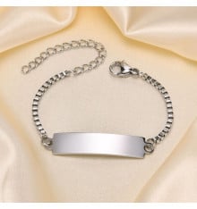Stainless Steel Chain Custom engraving ID Personalised Bracelet