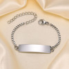 Stainless Steel Chain Custom engraving ID Personalised Bracelet