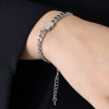 Bracciale da donna personalizzato cuore in acciaio con catena personalizzata