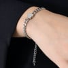 Stainless Steel Heart Chain gold plated plate ID Bracelet