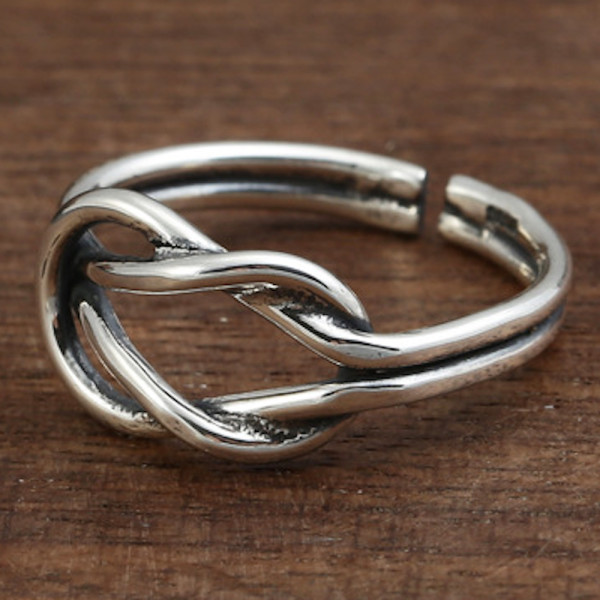 Sterling Silver Open Celtic Sailor Knot Ring