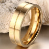 Stainless Steel couple ring gold plate zirconium customizable engraving