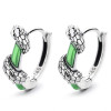 Sterling Silver snake hoop earrings - pair