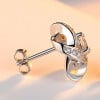 Boucles d'oreilles clous noeud celtique argent zirconium