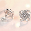 Pendientes nudo celta plata circonitas