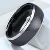 Anello da uomo personalizzato con cupola in tungsteno