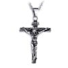 Pendentif homme christ croix crucifix acier