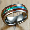 Men's High Polished Hammered Tungsten Custom Engraved Band RIng