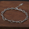 925 silver twisted chain bracelet for men and women