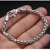 Men's Sterling silver Biker Braided Chain Bracelet