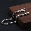 Men's 925 silver OM twisted chain bracelet