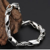 Men's 925 silver bracelet with Celtic twisted chain and hook clasp