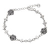 Women's d Sterling Silver cross rose chain Bracelet