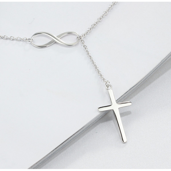 Collar Infinito De Plata Con Nombre Escrito
