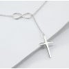 Pendentif collier argent rhodie infini croix