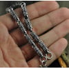 Men's Cylindrical Oxidized Sterling Silver Celtic Pattern Bracelet