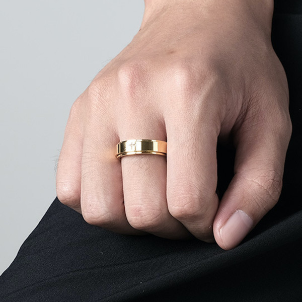 Bague Homme Acier Inox 316L Brossée – Largeur 9 Mm, Ultra Résistante, Style Masculin Minimaliste