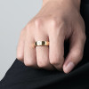 Men's ring rotating anti-stress steel cross ring