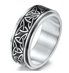 Men's ring anti-stress rotating ring steel Celtic knot