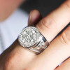 Men's steel ring knight cross cspb