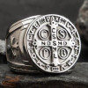 Men's steel ring knight cross cspb