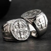 Bague homme acier chevaliere croix cspb