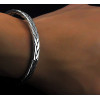 Women's Braided Sterling Silver Open Cuff Bracelet