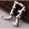 Pulsera de cadena de motociclista de plata maciza para hombre