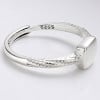 Bague ouverte argent chevaliere carree pour femme
