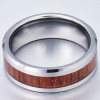 Men's Tungsten Carbide Wood Inlay Ring