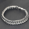 Bracelet homme chaine acier maille tresse