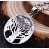 Pendentif argent 925 rond arbre de vie medaillon celtique