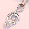 925 zilveren muzieksleutel ketting hanger