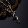 Ciondolo in argento da uomo Bastone serpente Asclepio