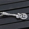 Men's Sterling Silver Guitard Skull Pendant