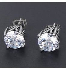 Earrings for men and women with zirconium steel studs
