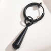 Pendientes de aro de acero con gota de agua para hombre y mujer
