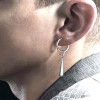 Steel water drop hoop earrings for men and women