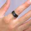 Men's Stainless Steel Anti-stress Custom Engraved Ring with Hammered Design