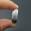 Men's Sterling Silver Braided Spinner Band Ring