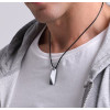 Personalized men's tungsten plaque pendant