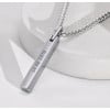 Colgante de barra de tungsteno personalizado para hombre con acabado pulido espejo